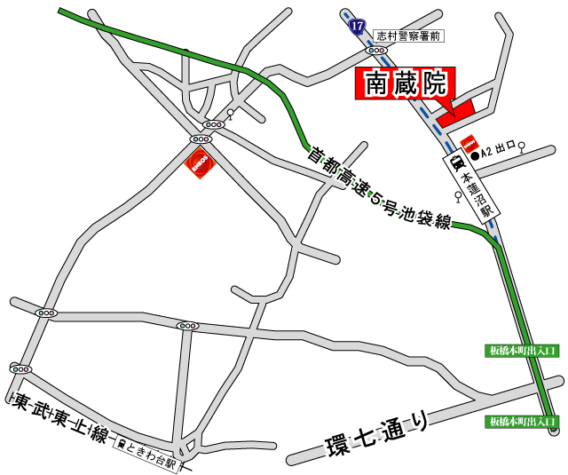 南蔵院 福聚殿アクセス地図